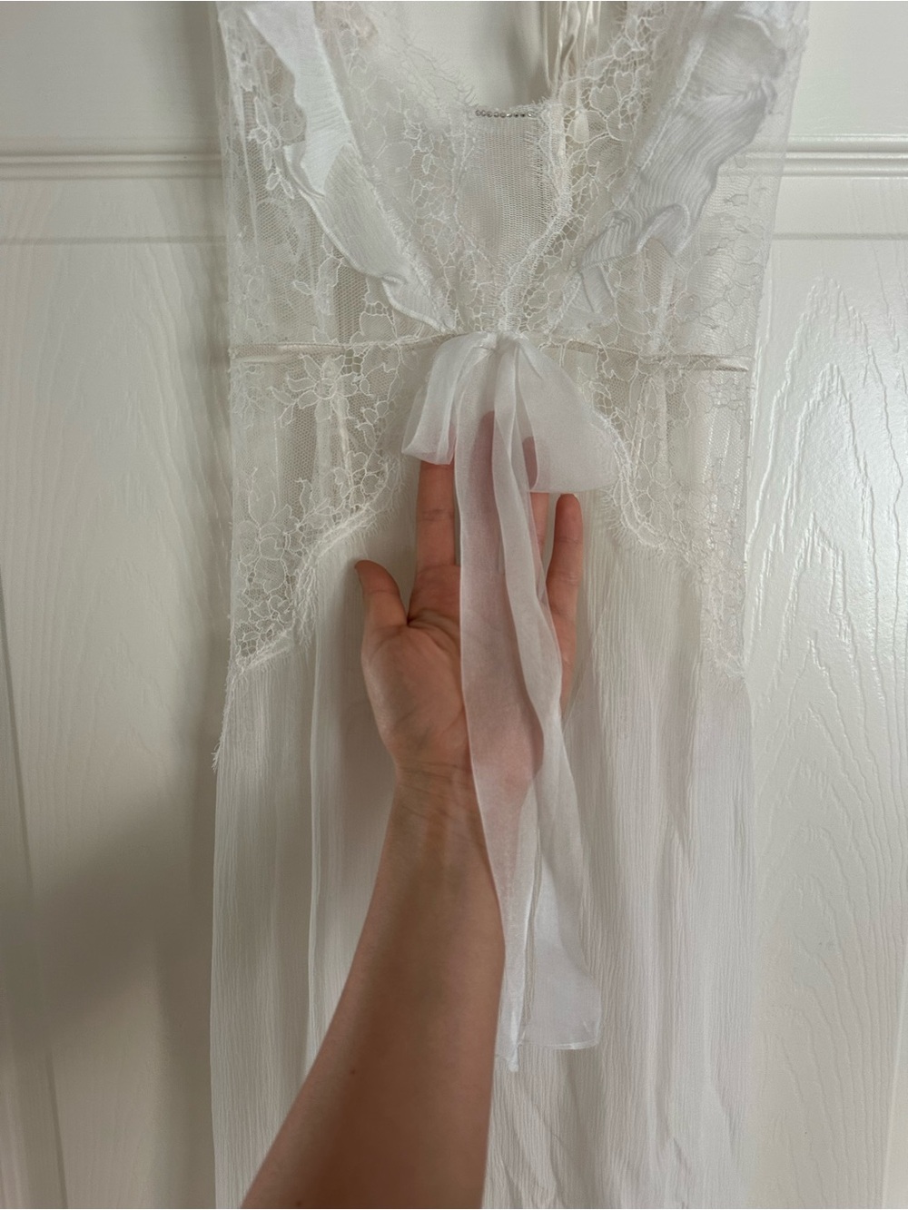 Victoria's Secret Cream Lace Silk Sheer Slip Dress NWT - Picture 3 of 7